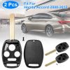 2Pcs Keyless Entry Remote Shell Case Fit For Honda Accord 2008-2012 Car Key Fob Pad 
Replacement N5F-S0084A N5F-A05TAA w/ Uncut Blade