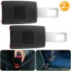 2Pcs Universal Car Extension Socket Buckles Auto Safety Extender Clip Alarm Stopper Comfortable For Pregnant Compatible w/ Most Cars