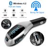 Car FM Wireless Transmitter USB Charge Hands-free Call MP3 Player Supports U Disk TF Card Reading