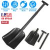 Aluminum Snow Shovel Portable Lightweight Camping Garden Beach Shovel with 3 Section Collapsible Adjustable Length Anti-Skid Handle