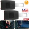 2Pcs Universal Car Extension Socket Buckles Auto Safety Extender Clip Alarm Stopper Comfortable For Pregnant Compatible w/ Most Cars