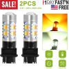 2 Pcs T25 3157 800LM Turn Signal Parking DRL LED Light Bulbs with LED Load Resistors Light Decoder Kit