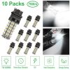 10Pcs/Kit LED Car Light Bulbs 760lm T25 3528SMD 6000K Pure White Auto Lamps Replacement for Dome Map Door Trunk Signal License Plate