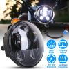 5.75In LED Headlight Motorcycle Projector Headlamp Fit for Harley Dyna Sportster Iron 883 Street Rod Street Bob Softail Deuce Custom Super Wide Glide