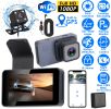 1080P Dual Lens Dash Cam Vehicle Driving Recorder Car DVR with WiFi GPS G-Sensor APP Control Motion Detection Parking Monitor Night Vision