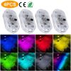 4Pcs Cordless Car Interior Light USB Rechargeable Magnetic Atmosphere Light 8 Lighting Mode Ambient Night Lamp