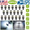 20Pcs T10 SMD5730 LED Light Bulbs 6000K Wedge Light Lamps Dome Map License Plate Car Interior Festoon Lights Kits