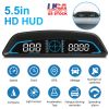 Universal Car HUD GPS Head up Display Speedometer Odometer with Acceleration Time Compass Altitude Driving Distance Over Speed Alarm HD LED Display fo