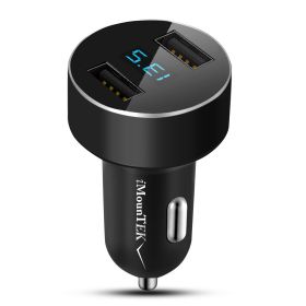 Universal 15W/3.1A Dual USB Car Charger Adapter Aluminum Alloy Fast Car Charging Adapter for iPhone XR XS Tablet PC