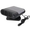 24V 200W Portable Car Heater Heating Fan 2 in 1 Defroster Defogger Demister Windshield Heater Automotive Cooling Fan with 360°Rotating Base