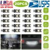 20Pcs T10 SMD5050 LED Light Bulbs 6000K Wedge Light Lamps Dome Map License Plate Car Interior Festoon Lights Kits