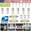 18Pcs T10/T5/41mm Festoon LED Light Bulb Interior Dome Map instrument LED Lights License Plate Trunk Side Positioning Lights 6000K White