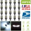 20Pcs T10 SMD5730 LED Light Bulbs 6000K Wedge Light Lamps Dome Map License Plate Car Interior Festoon Lights Kits