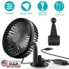 Car Cooling Fan Portable Rotatable USB Vehicle Fan Backseat Clip Fan Dashboard Window Suction Fan for SUV RV Pickup with 3 Speeds