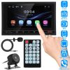 7In Universal Wireless Car MP5 Player 1080P Video Player Stereo Audio FM Radio Aux/USB Input with Rear View Camera Remote Control