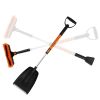 5 in 1 Detachable Snow Remover Kits Extendable Ice Scraper Snow Shovel 180° Adjustable Snow Brush Head for Car Windshield Roof