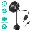 Car Cooling Fan Portable Car Cup Holder Fan Adjustable Gooseneck Fan with 3 Speeds for Car Van Truck SUV RV