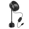 Car Cooling Fan Portable Car Cup Holder Fan Adjustable Gooseneck Fan with 3 Speeds for Car Van Truck SUV RV