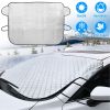 57.87x44.5In Car Windshield Snow Cover Wind-Proof Magnetic Car Windscreen Cover Frost Ice Protection with 3 Magnets Fits Most Vehicles for All Weather