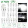 20Pcs/Kit LED Car Light Bulbs 500lm T10 2323SMD 6500K White Auto Lamps Replacement for Dome Map Door Trunk Signal License Plate