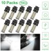 10Pcs/Kit LED Car Light Bulbs 760lm T25 3528SMD 6000K Pure White Auto Lamps Replacement for Dome Map Door Trunk Signal License Plate