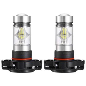 2PCS 1100LM 100W 5202 H16 LED Fog DRL Light Bulb IP68 Waterproof 20 2835 LEDs 360° Beam Angle 6000K White