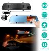 1080P Car DVR 4.3in Camera Dash Cam Camcorder Camera Recorder with 140° Angle Loop Recording Motion Detection Picture-in-Picture Display G-sensor