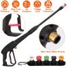 1/4in High Pressure Car Washer Sprayer 3000PSI Pressure Washer Gun Car Foam Sprayer with Jet Wand 5 Nozzle Tips M22-14 Connector