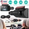 Dual Lens Car DVR Dash Cam Video Recorder 720P Front Inside Camera Loop Recording Night Vision Driving Vehicle Recorder