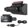 Dual Lens Car DVR Dash Cam Video Recorder 720P Front Inside Camera Loop Recording Night Vision Driving Vehicle Recorder