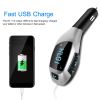 Car FM Wireless Transmitter USB Charge Hands-free Call MP3 Player Supports U Disk TF Card Reading