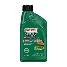 Castrol GTX High Mileage 10W-30 Synthetic Blend Motor Oil, 1 Quart