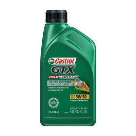 Castrol GTX High Mileage 5W-30 Synthetic Blend Motor Oil, 1 Quart