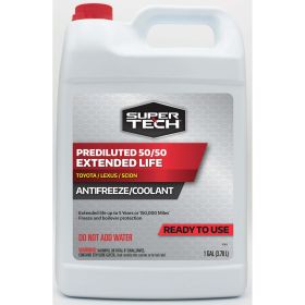 Super Tech Asian Vehicles (Red) Antifreeze+Coolant, 1 gal - Ready to Use Antifreeze