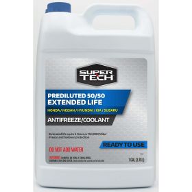 Super Tech Asian Vehicles (Blue) Antifreeze+Coolant, 1 gal - Ready to Use Antifreeze