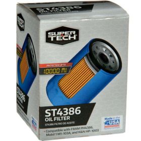 SuperTech 10,000 mile Spin-on Oil Filter, ST4386, fits Toyota, Scion, Suzuki and More