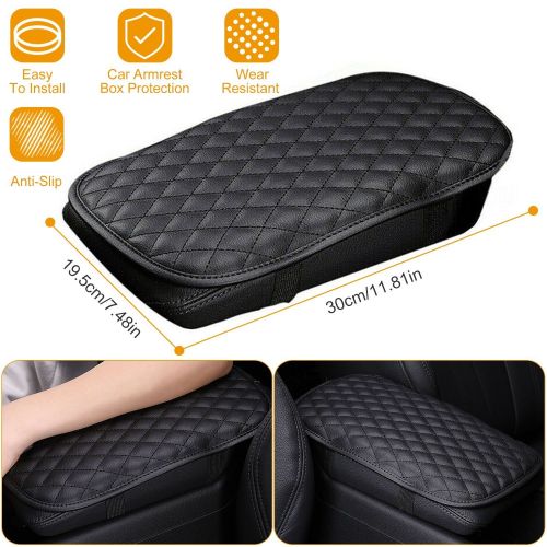 Car Armrest Pad Cover PU Leather Auto Center Console Seat Box Cover Protector Car Accessories Armrest Cushion Pad Car Armrest Pad Cover PU Leather Auto Center Console Seat Box Cover Protector Car Accessories Armrest Cushion Pad