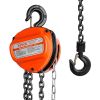 VEVOR Manual Chain Hoist, 1 Ton 2200 lbs Capacity 20 FT Come Along, G80 Galvanized Carbon Steel with Double-Pawl Brake