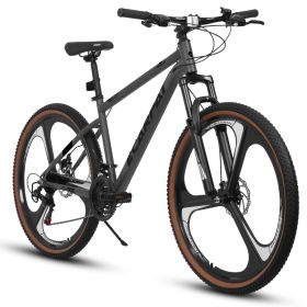 A27301M Ecarpat Mountain Bike 27.5 Inch Wheels, 21 Speed Road Bicycle with Dual Disc Brakes for Men and Women