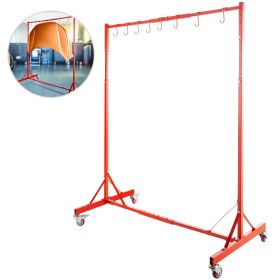 VEVOR Painting Rack 5ft-7ft Adjustable Height, Automotive Paint Stand 8 Hooks, Auto Body Stand for Hoods Doors