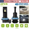 2PCS 600lm 80W H8/H9/H11 LED Fog DRL Light Bulb IP68 Waterproof 6000K White Fog Light