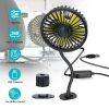 360 º Rotatable Car Cooling Fan USB Vehicle Fan for Backseat Dashboard Window Clip Fan for Car Home with 3 Speeds