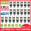 20Pcs T10 SMD5050 LED Light Bulbs 6000K Wedge Light Lamps Dome Map License Plate Car Interior Festoon Lights Kits