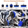 26Pcs Car Detailing Brush Kit Exterior Interior Car Cleaning Set Drill Brush Set Car Buffing Sponge Pads Kit for Cleaning Automobile Interior Exterior