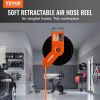 VEVOR Retractable Air Hose Reel, 3/8 IN x 50 FT Hybrid Air Hose Max 300PSI, Air Compressor Hose Reel with 5 ft Lead in