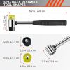 Double Faced Small Rubber Mallet Hammer Tool 25mm Non Marring Hammer Tapping Block for Ring Stretcher Finger Ring Size Mallet Rubber Small Hammer for