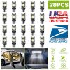 20Pcs T10 SMD5050 LED Light Bulbs 6000K Wedge Light Lamps Dome Map License Plate Car Interior Festoon Lights Kits