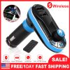 Car Wireless FM Transmitter Dual USB Charger Hands-free Call MP3 Player Aux-in LED Display Remote Controller