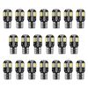 20Pcs T10 SMD5730 LED Light Bulbs 6000K Wedge Light Lamps Dome Map License Plate Car Interior Festoon Lights Kits