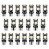 20Pcs T10 SMD5050 LED Light Bulbs 6000K Wedge Light Lamps Dome Map License Plate Car Interior Festoon Lights Kits